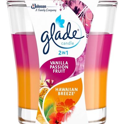 2" 1-Wick Scented Candle Jar, Hawaiian Breeze, Air Freshener Infused with Essential Oils, 4.08 Oz