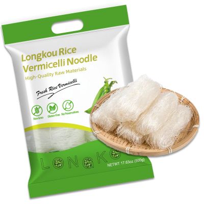 BKSUAIWU Mung Bean Vermicelli,Crystal Longkou Vermicelli,500g/17oz/bag,for Cold Mixed Soup.() (1bag)