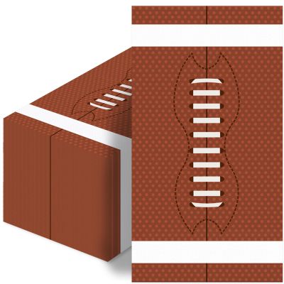 100pcs Football Napkins Disposable Guest Towels for Sports Parties & Game Day - Bulk 100-Pack Paper Dinner Decor