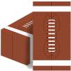 100pcs Football Napkins Disposable Guest Towels for Sports Parties & Game Day - Bulk 100-Pack Paper Dinner Decor view 1