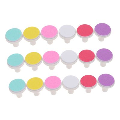 FOYTOKI 18Pcs Nail Grinding Pads Safe Electric Nail Trimmer Replacement Heads for Gentle Fingernail and Toenail Care Ergonomic Design for Newborns