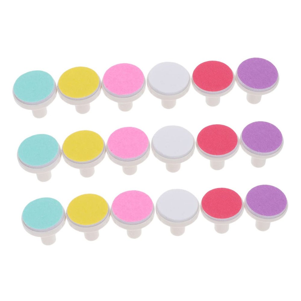 FOYTOKI 18Pcs Nail Grinding Pads Safe Electric Nail Trimmer Replacement Heads for Gentle Fingernail and Toenail Care Ergonomic Design for Newborns