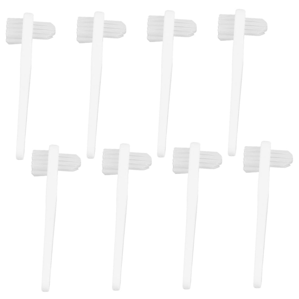 Outanaya 8Pcs Portable Cleaning Brushes for Denture Care Double Sided Design Soft Bristles for Travel and Home Use Convenient Oral Supplies