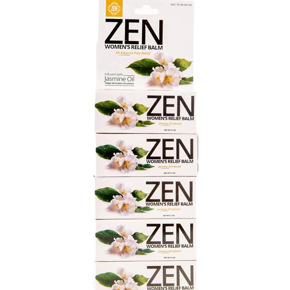 ZEN Womens Relief Balm Soothing Aromatherapy Balm with Jasmine & 11 Essential Oils for Relaxation & Comfort (Pack of 5)