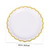 Healvian 50Pcs Floral Paper Plates Disposable Dinnerware Stylish and Convenient for Parties Picnics and Events Elegant Design with Capacity for Food Serving view 2