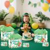 Peconal 2nd Birthday Gift Bag Two Rex Birthday Party Decorations Roar IM Two Dinosaur Gift Wrapping Paper Bag with Tissue Paper for Baby Boys Dino Age 2 Year Old Party Favors Supplies view 2