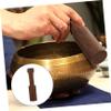 CVUTOVO Singing Bowl Mallet Wooden Stick Accessory for Sound Meditation Healing and Retro Design for Sweet Sounds for Sound Bowls and Therapy view 2