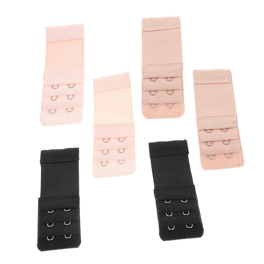 Beavorty 6pcs Bra Strap Extender Hooks Stainless Steel Adjustable Band Extension for Women's Bras Soft Stretchy Hook Extenders for Enhanced Fit and Comfort