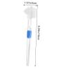 COLLBATH 3Pcs Transparent Double Sided Denture Cleaning Brush for False Toothbrush for Denture Wearers Non Slip Handle for Easy Control view 2