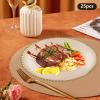 QQDETRR 25 Pcs Gold Rim Clear Plastic Plates Heavy Duty Transparent Dinner Plate, Elegant Hard Plastic Salad Plates for Weddings, Parties, Events & Special Occasions view 4
