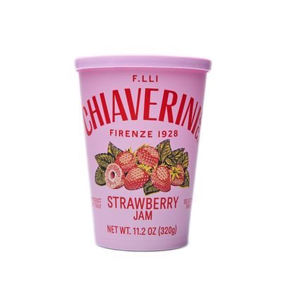 CHIAVERINI Italian Strawberry Fruit Preserves Jam from Florence Tuscany | 4 Natural Ingredient Recipe | No High Fructose Corn Syrup | Non-GMO | 11.2 oz Tapered Jar