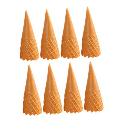 QUMIIRITY 8pcs Adorable Fake Ice Cone Models Mini Food Toys PVC Material Ice Cream Cone Molds