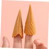 QUMIIRITY 8pcs Adorable Fake Ice Cone Models Mini Food Toys PVC Material Ice Cream Cone Molds view 4