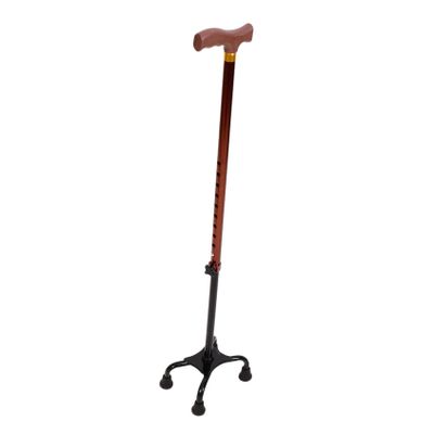 BIUDECO Adjustable Detachable Aluminum Walking Cane for Seniors Lightweight Anti-Slip Four-Point Support Portable Travel Hiking Stick Height Adjustment