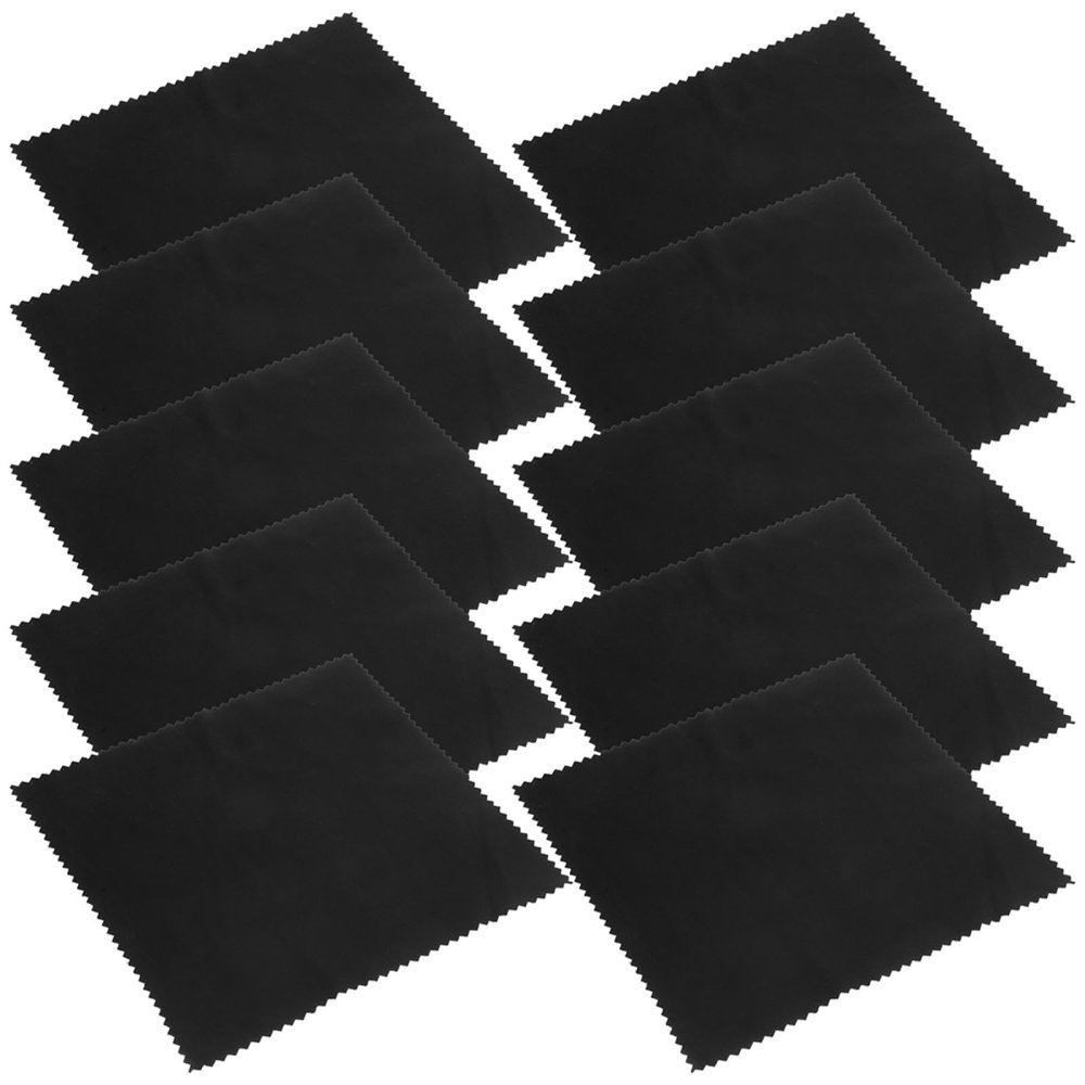 Holibanna 12Pcs Double Sided Cleaning Cloths for Musical Instruments Soft Polishing Cloths for Guitar Violin Cello and Piano Durable and Washable for Delicate Surfaces