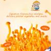 Spicy red oil flammulina velutipes, ready to eat pickled enoki mushroom, crispy pickled vegetables, barbecue flavored kimchi, side dish, casual snacks, chili sauce, spicy mixed noodle sauce (60 packs) view 4