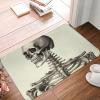 Front Door Mat Indoor Outdoor Welcome Mat, Human Skeleton Doormat Easy Clean Entryway Mats Stain and Fade Resistant Entry Rug Absorbent Flannel Bath Mats 16 x 24 Inch view 1
