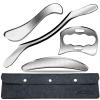 GYX COELE Professional Stainless Steel Muscle Scraper Tool Set, 4-Piece IASTM Scraping Tool Physical Therapy with Case view 1