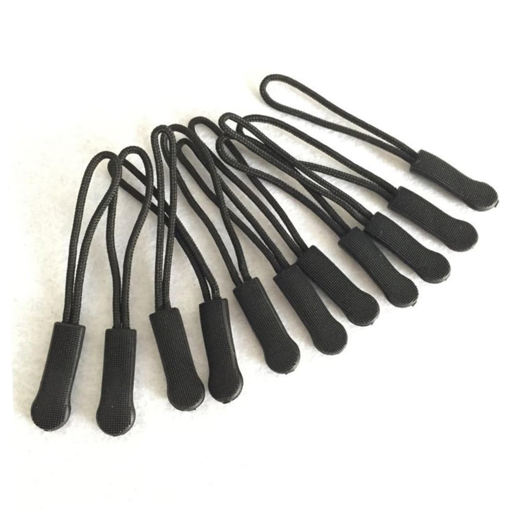 ARTSEWPLY 20Pcs Removable Zipper Pulls for Luggage Coats Backpacks Handbags Durable Black Zipper Repair Parts with Electroplated for Easy Replacement