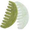 MUCKLILY Gua Sha Massage Comb Set 2pcs Smooth Polished Jade Body Massage Combs for Scalp Care Anti-Static Wide Tooth Design for Relaxation view 1
