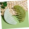 MUCKLILY Gua Sha Massage Comb Set 2pcs Smooth Polished Jade Body Massage Combs for Scalp Care Anti-Static Wide Tooth Design for Relaxation view 2