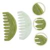 MUCKLILY Gua Sha Massage Comb Set 2pcs Smooth Polished Jade Body Massage Combs for Scalp Care Anti-Static Wide Tooth Design for Relaxation view 4