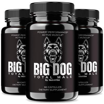 (3 Pack) Big Dog Total Pills BigDog Premium Formula with a Clean, Natural Blend to Support Stamina, Performance & Lasting Energy | Easy-to-Swallow Capsules for Overall Health (180 Capsules)