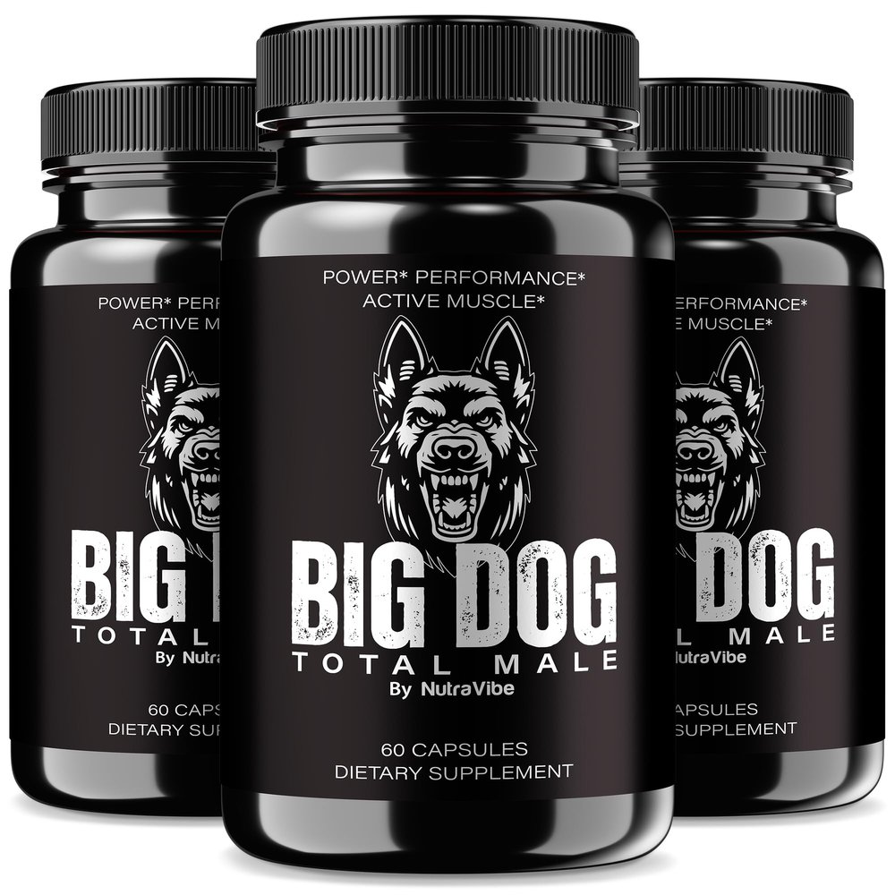 (3 Pack) Big Dog Total Pills BigDog Premium Formula with a Clean, Natural Blend to Support Stamina, Performance & Lasting Energy | Easy-to-Swallow Capsules for Overall Health (180 Capsules)