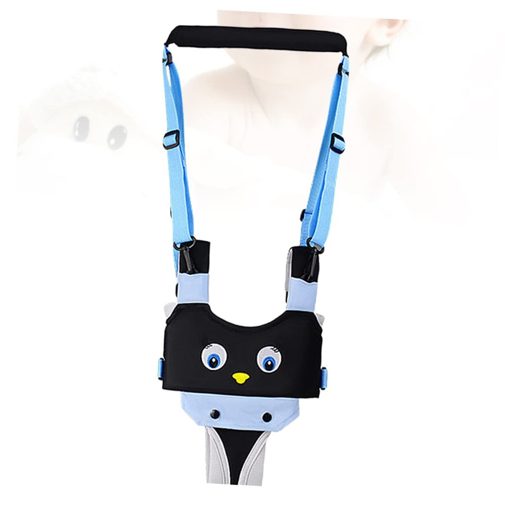 JUMPLAWN Breathable Walking Strap Learning Belt with Waist Protection Multi Functional Assistant for Safe Walking Blue Black Penguin