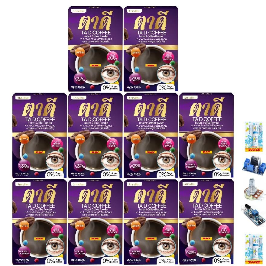 10 Sachets/Box (150g) TaDCoffee Instant Coffee Much Mellow Powder Fragrant Delicious Good Shape Set 10 C803 By Thaigiftshop [Get Free Tomato Facial Mask]