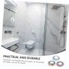 EXHUMKY 3pcs Universal Washable Toilet Seat Cushion Pads Soft Polyester Bathroom Mats Handle Suitable for Standard Toilets and Maternity Use view 2