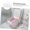 FUTUREORYY 8 Pairs of Washable Polar Fleece Toilet Seat Cushions Thickened Non-Slip Toilet Covers for Winter Soft Suitable for Home Use Random Color view 4