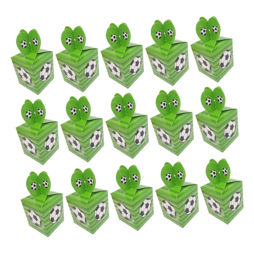 Mikinona 50Pcs Soccer Candy Box Party Favor Candy Wrap Box Sweet Treats for Soccer Themed Birthdays and Celebrations for Weddings and Events