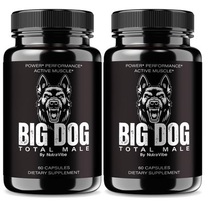 (2 Pack) Big Dog Total Pills BigDog Premium Formula with a Clean, Natural Blend to Support Stamina, Performance & Lasting Energy | Easy-to-Swallow Capsules for Overall Health (120 Capsules)