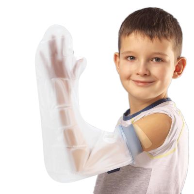 Waterproof Full Arm Cast Covers for Shower Kids - Available in 3 Sizes Reusable Child Long Arm Cast Sleeve Bag Covers- Watertight Protection forWounded Elbow Wrist Hand Finger Forearm (L)