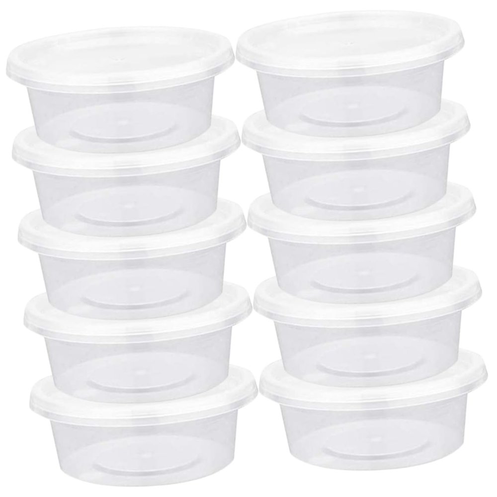 100Pcs Condiment Containers with Lids Plastic Sauce Cups for Take out Parties and Food Storage Odorless Practical Dipping Sauce Bowls