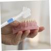 Ipetboom 3Pcs Transparent Double Sided Denture Brush False Cleaning Tool for Fresh Breath Multi Tufted and Angle Trimming Design for Easy Access to Hard to Reach view 3