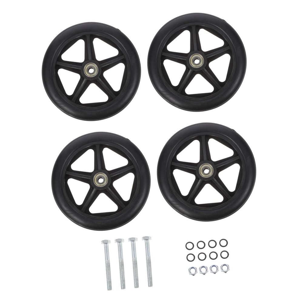 YOSADIER Wheelchair Front Wheels Replacement 4pcs Heavy Duty Universal Casters for Wheelchair Accessories Anti-Slip Design for Enhanced Stability