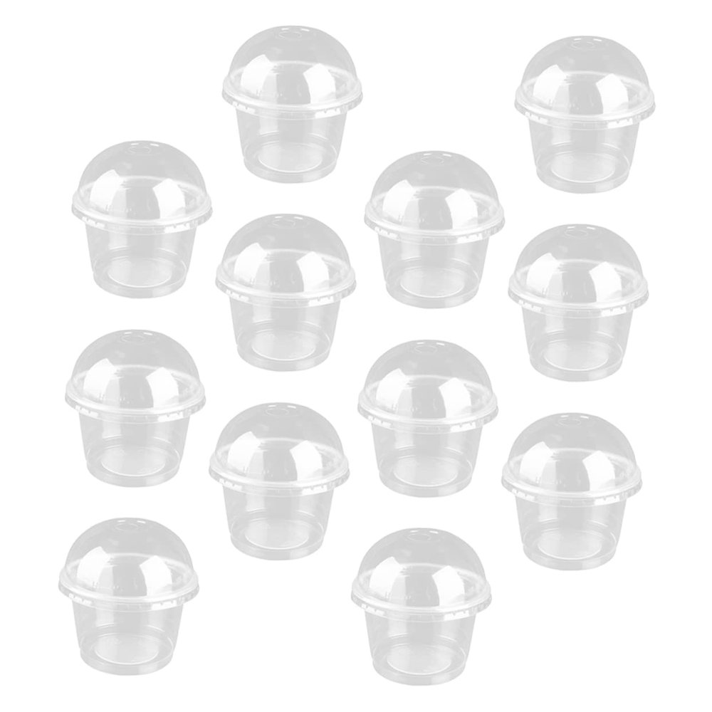 Holibanna Disposable Dessert Cups with Lids, 150 Pack Plastic