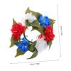 BATHVEVE Artificial Floral Candle Wreath Shape Holiday Centerpiece for Table Decoration Design with Realistic Details for Home Parties and Weddings view 2