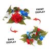 BATHVEVE Artificial Floral Candle Wreath Shape Holiday Centerpiece for Table Decoration Design with Realistic Details for Home Parties and Weddings view 3