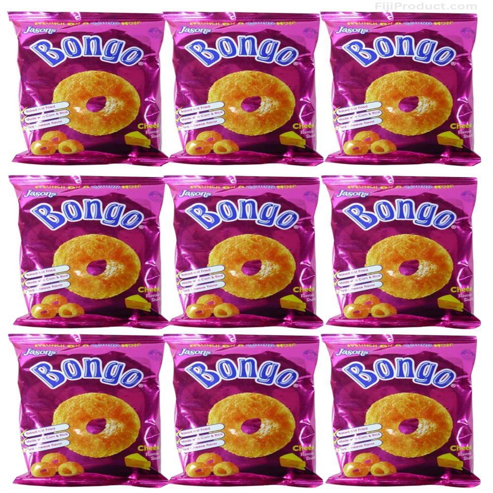 FIJI Puffs Snacks - Bongo Cheese 9x 64oz (9 Packs) Favorite Snack Of The Pacific Islanders, BAKED PUFFS SNACK FROM FIJI