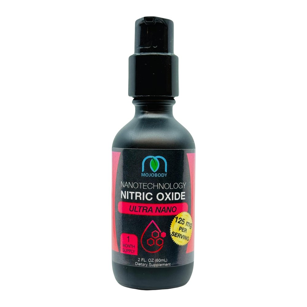 MOJObody Nano Nitric Oxide 2oz Pump Bottle: Elevate Your Health with 100% Absorption Ultra Nanotechnology Circulation Support