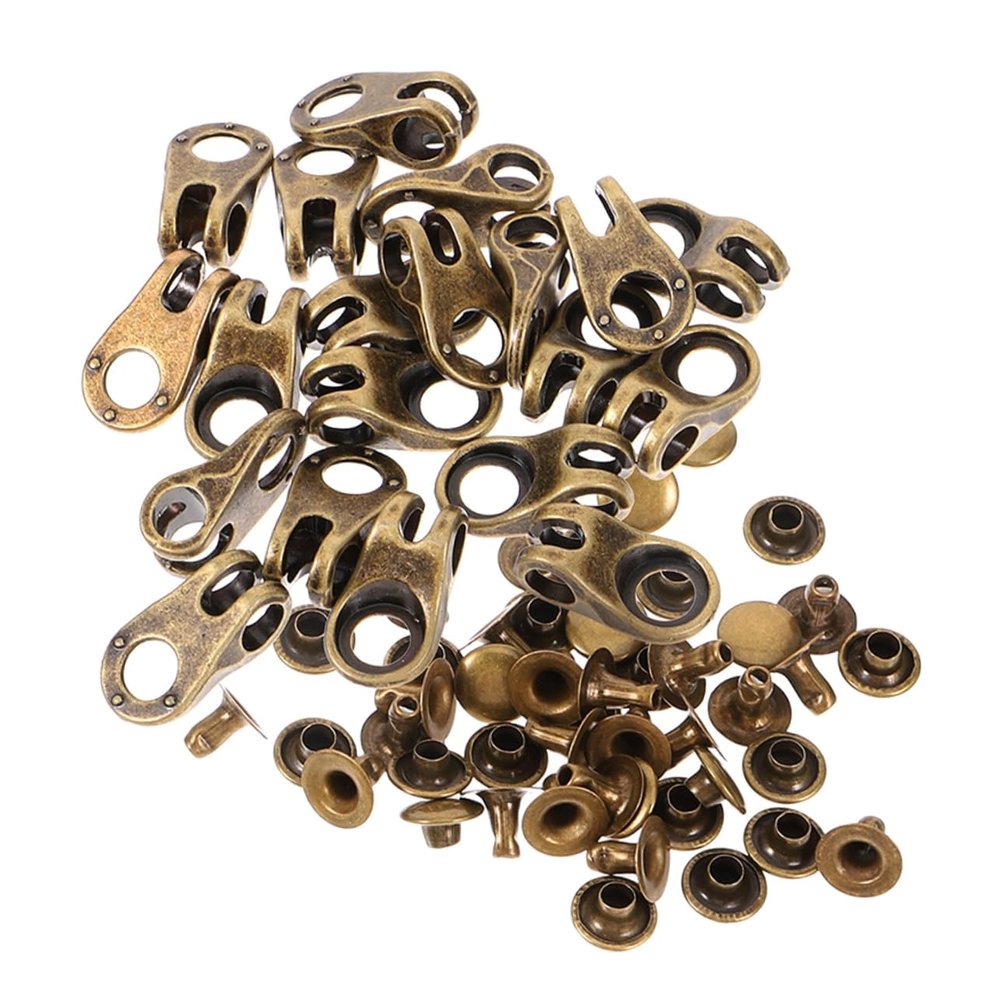 SHERCHPRY 30Pcs Boot Speed Hooks for Hiking Shoes Durable Metal Lace Buckles for Quick Adjustments Climbing Camping and Outdoor Activities Comfortable Design