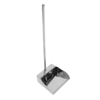 VALICLUD Stainless Steel Dustpan Heavy Duty Garbage Shovel with Ergonomic Handle for Home Cleaning Comfortable to Use for Office and Household Cleaning Tasks