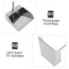 VALICLUD Stainless Steel Dustpan Heavy Duty Garbage Shovel with Ergonomic Handle for Home Cleaning Comfortable to Use for Office and Household Cleaning Tasks view 3