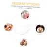 Ipetboom 20Pcs Disposable Dessert Spoons Smooth Tasting Utensils for Parties Buffets Showers Weddings Safe Convenient Appetizer Spoons for Cakes Sauces view 4
