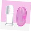 BEBEMOKO 9Pcs Finger Toothbrush Silicone Oral Cleaning Brush for Includes Storage Boxes Gentle Gum Massage for Ages view 2
