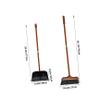 BATHVEVE Ergonomic Long Handle Broom Dustpan Set Soft Horsehair Bristles Capacity view 2