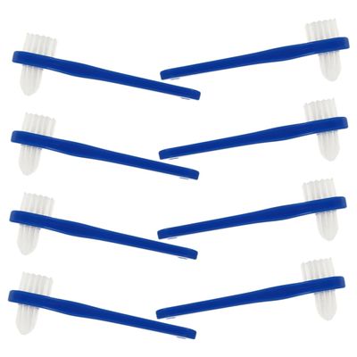 Beaupretty 8PCS Portable Double-Head Dental Brush Set Multi-Functional Mini Denture Cleaning Tool for Travel Household Use